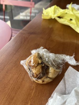 Cinnamon babka bun…dry.  at Ben & Esther's Vegan Jewish Deli in Oceanside