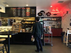 For the animals!   at Ben & Esther's Vegan Jewish Deli in Oceanside