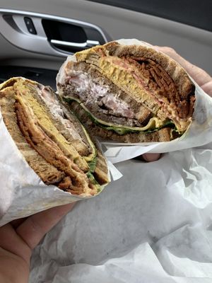 Puba sandwich  at Ben & Esther's Vegan Jewish Deli in Oceanside