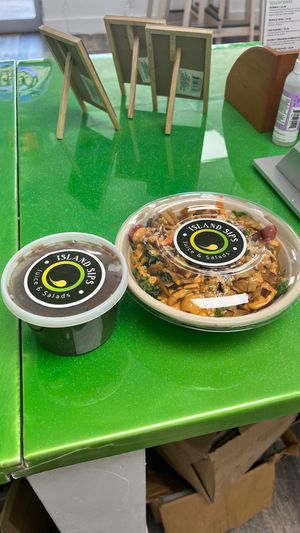 Soup and Salad                                                        Taco Salad & Black bean soup😋 at Island Sips Juice & Salads in Lauderhill