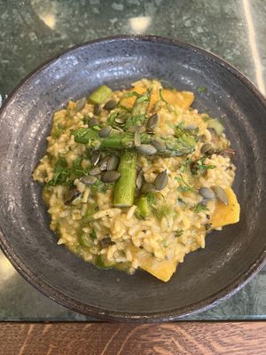 Pumpkin risotto  at The Green Affair in Cascais