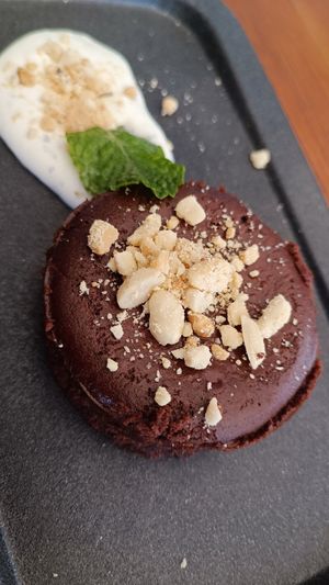 Chocolate soft cake at The Green Affair in Cascais