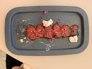 Watermelon ceviche   at The Green Affair in Cascais