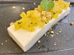 Pineapple panna cotta  at The Green Affair in Cascais