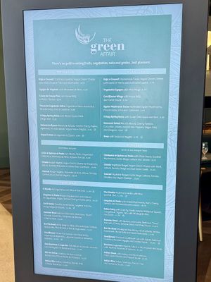 Variety of choices  at The Green Affair in Cascais