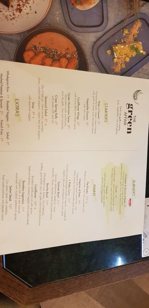 Menu at The Green Affair in Cascais