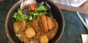 Katsu curry at The Green Affair in Cascais
