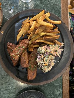 Seitan Steak - very yummyy  at The Green Affair in Cascais