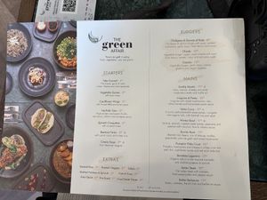 Menu.  at The Green Affair in Cascais