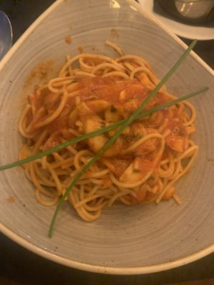 Vegan pasta  at Amalfi in Tenerife