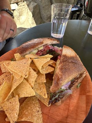 Rootbound Burger with avocado   at Rootbound in Sisters