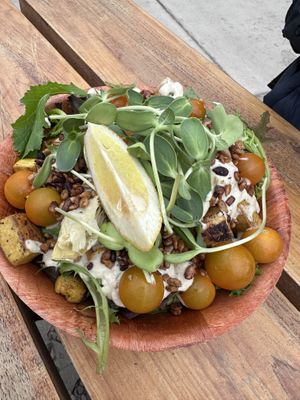 Hearts and Align Salad  at Rootbound in Sisters