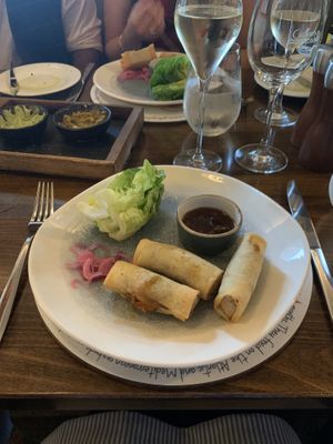 Vegan spring rolls  at Cullen's at the Cottage in Cong