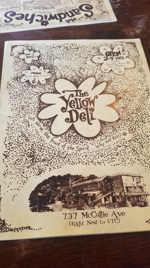 Menu Cover at The Yellow Deli in Chattanooga