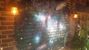 Art on wall at The Yellow Deli in Chattanooga