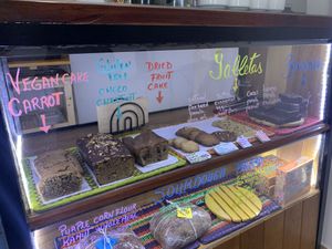 Some vegan desserts    at Poqoy in Ollantaytambo