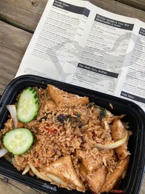 Basil Fried Rice with Tofu; egg was removed  at Erawan Thai Kitchen in Aurora