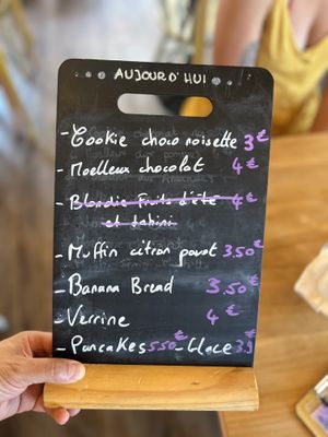 Dessert menu, all vegan except for the moelleux au chocolat   at La Louve - Concept Store in Revel