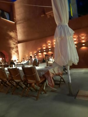 Entrance to the garden at Mama Sofia in Rhodes