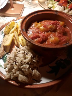Traditional Greek dish recommendation at Mama Sofia in Rhodes