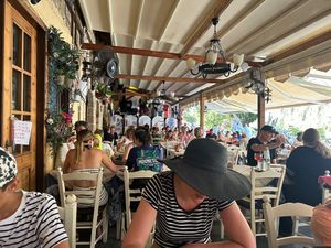 Very friendly staff, happy to walk through vegan options - relaxed atmosphere   at Mama Sofia in Rhodes