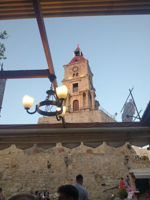 View from the restaurant at Mama Sofia in Rhodes