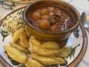 Greek salfadi  at Mama Sofia in Rhodes