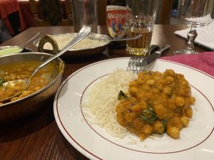 Chana Masala + rice + Indian beer #Veganuary at Ashoka in Marseille