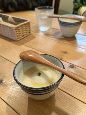 Soup of the day  at Cafe Salle a Manger in Nagaoka