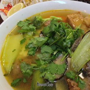 Vegetarian Pho Noodle Soup at Fina's in Richmond