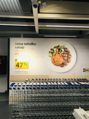 Only the veggie balls are vegan.   at IKEA in Istanbul