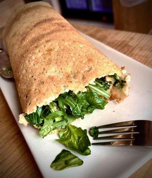 Good helping of greens at Dosa Nova in Barcelona