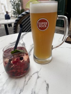 Beer and sangria   at Antù in Lisbon