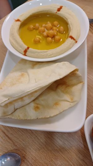 Hummus at Falafel Box in Tbilisi