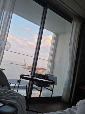 The hotel is very modern with smart systems, light-blocking curtains, rain shower etc. at Olympos Naoussa - ON Residence in Thessaloniki