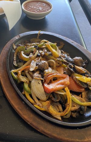Veggie fajitas   at Santo Coyote Mexican Food & Tequila Bar in North Little Rock