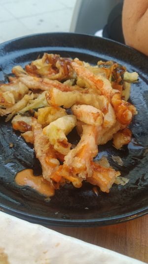 Tempura de verdura (viene con langostinos) at 4 Makis in Torredembarra