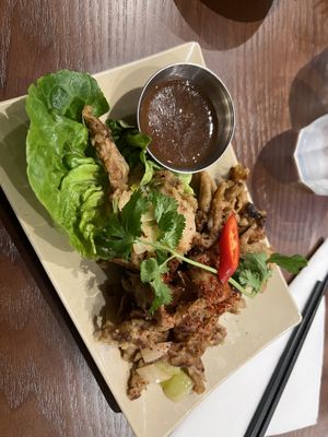 Very tasty enjoyed it very much. Chicken like meat and summer rolls. Lovely   at BUDDHA TASTE in South East London