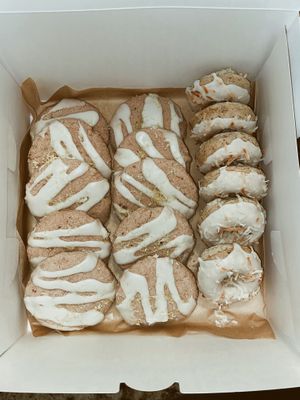 Birthday goodies! Strawberry lemonade sugar cookies, and toasted coconut donuts!  at Little Sprout - Pop Up in Charleston