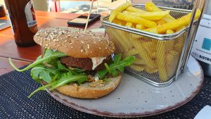 Vegan Burger at Aarebistro in Olten