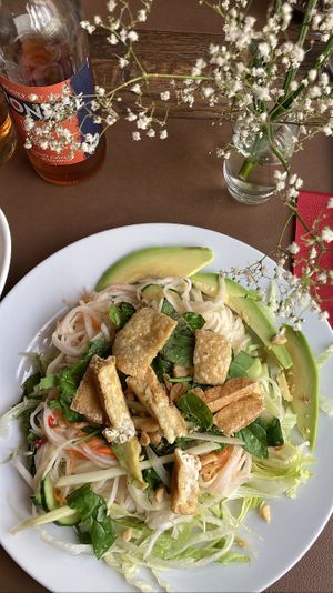 Salad with peanut dressing  at Linh's in Kassel