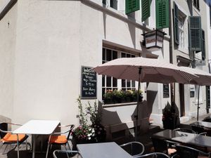 Exterior and vegan ad at JASI (Flora) in Solothurn