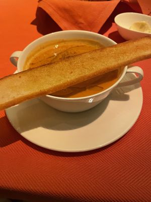 vegan bean soup  at Wynn Hotel - Sinatra in Las Vegas