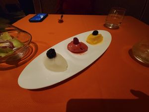 Assorted vegan sorbets at Wynn Hotel - Sinatra in Las Vegas