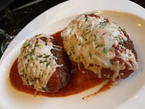 Vegan Chicken Parmesann  at Wynn Hotel - Sinatra in Las Vegas
