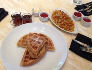 vegan Chicken n' Waffles  at Wynn Hotel - Terrace Pointe Cafe in Las Vegas