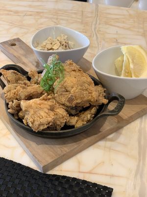 Buffalo fried oyster mushroom w/ almond cheese dip  at Wynn Hotel - Terrace Pointe Cafe in Las Vegas