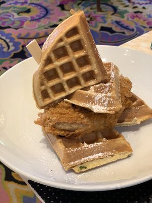 Chick’n and waffles  at Wynn Hotel - Terrace Pointe Cafe in Las Vegas