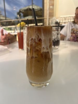 Ice coffee- I asked for oatmilk on the side   at Wynn Hotel - Terrace Pointe Cafe in Las Vegas