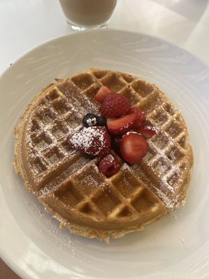 One waffle, could have had more berries but it was good   at Wynn Hotel - Terrace Pointe Cafe in Las Vegas